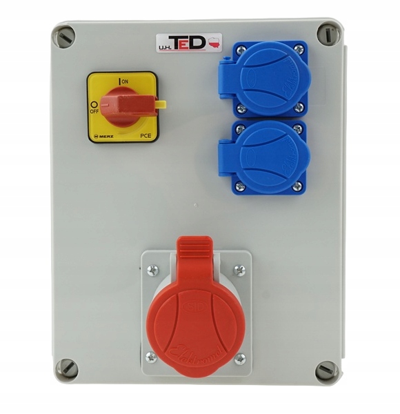 Stavební Rozvaděč 2 X 250V 16A 400V 16A/5P Vypínač 0-1 IP44