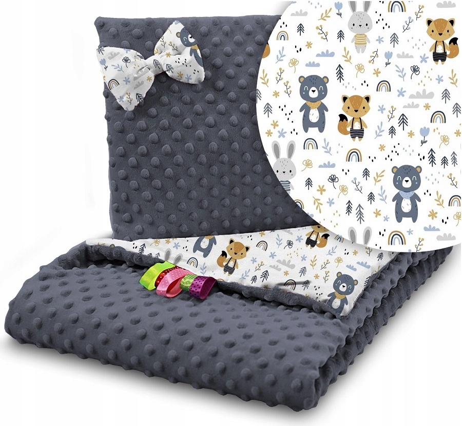 

Kocyk Minky 75x100 Kołderka Poduszka Babymam