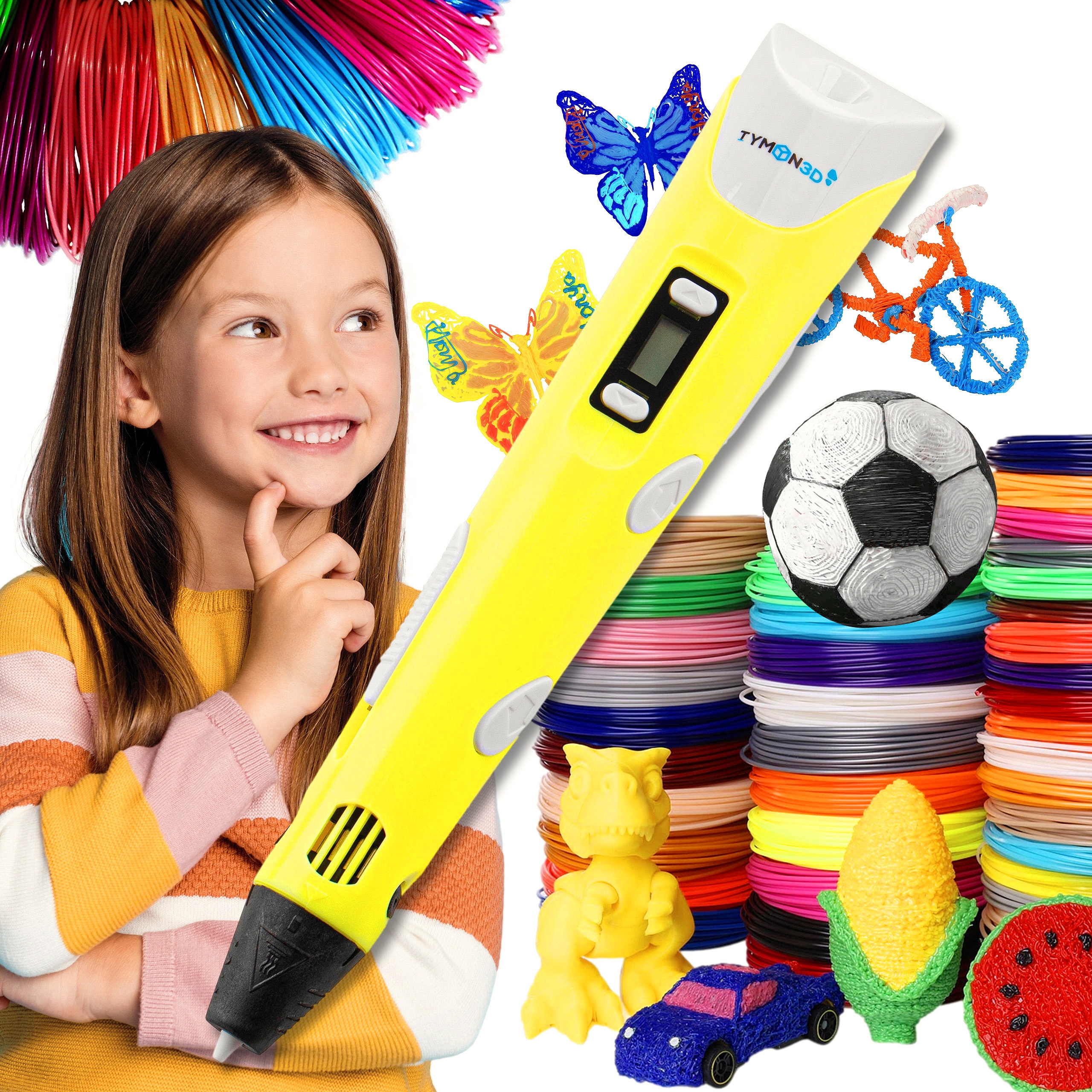 DRUKARKA 3D DŁUGOPIS + 100M WKŁAD KSIĄŻKA SZABLONY 3DPEN ZESTAW Rodzaj długopis 3D