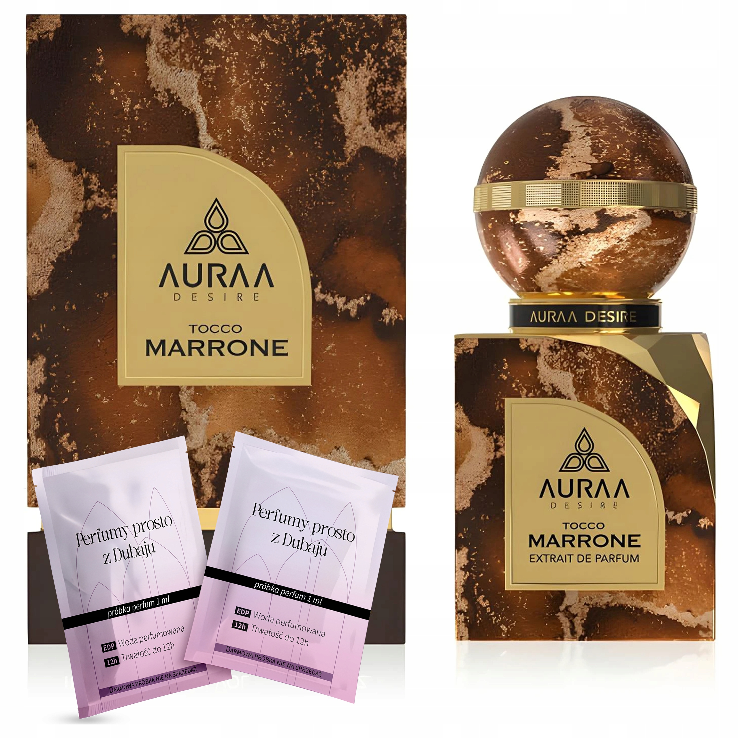 dámské parfémy parfémy pro muže Auraa Desire Tocco Marrone Květiny Koření Vzorky