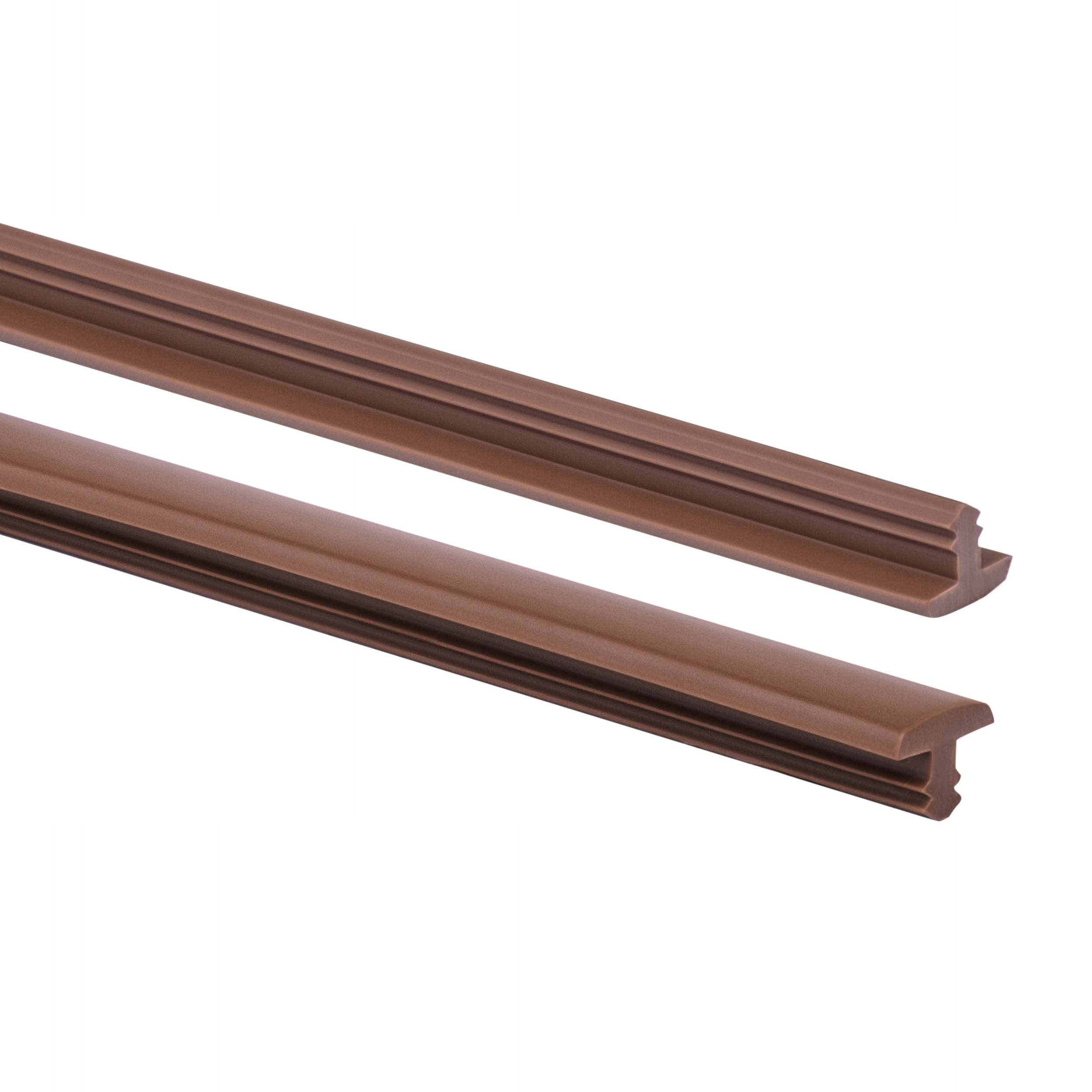 Protiskluzový schodový profil hnědý, 3,5 mm, drážkovaný, 25 m