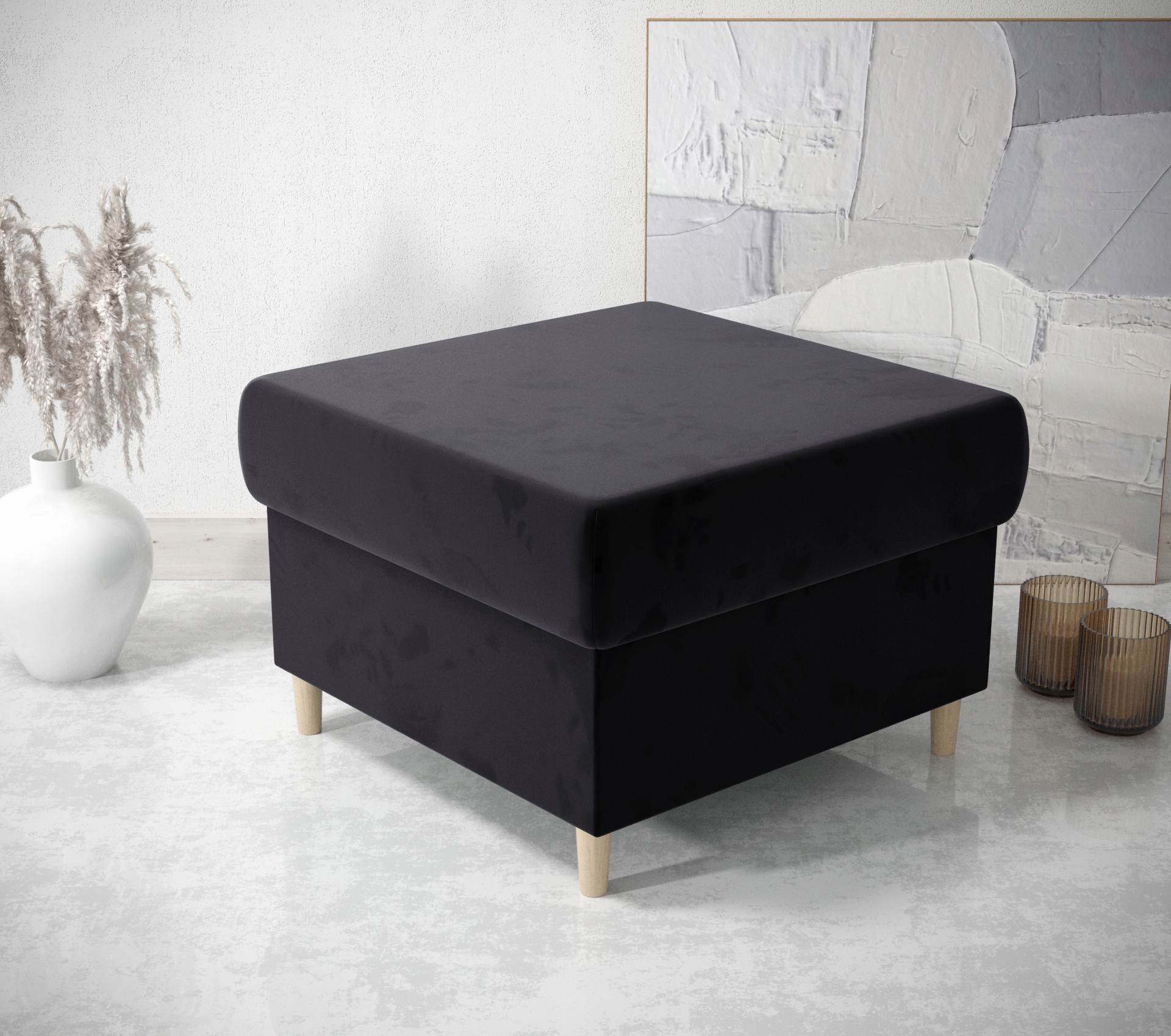 Taburet Čalouněná podnožka Nábytek 67x67 RP02 O-pohovka