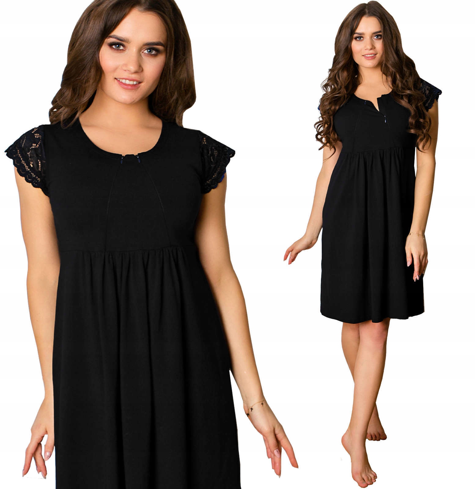 

Koszula Nocna Ciążowa Do Karmienia Na Zamki M