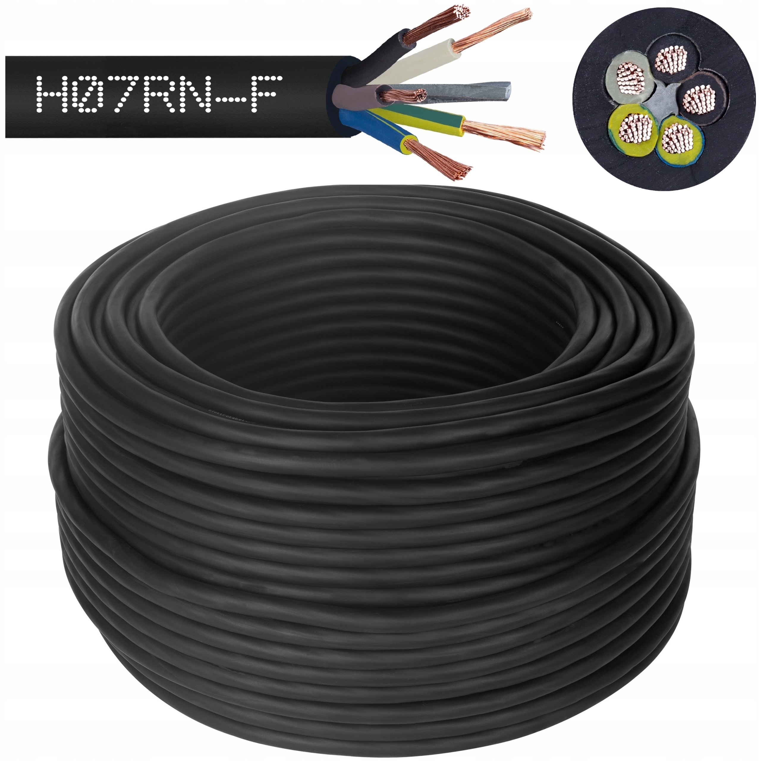 Przewód kabel gumowy Onpd 5x1,5 H07RN-F miedź 100m