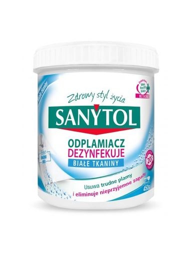 Levně 3x Sanytol Dezinfekční odstraňovač skvrn v prášku na bílé prádlo 450 g