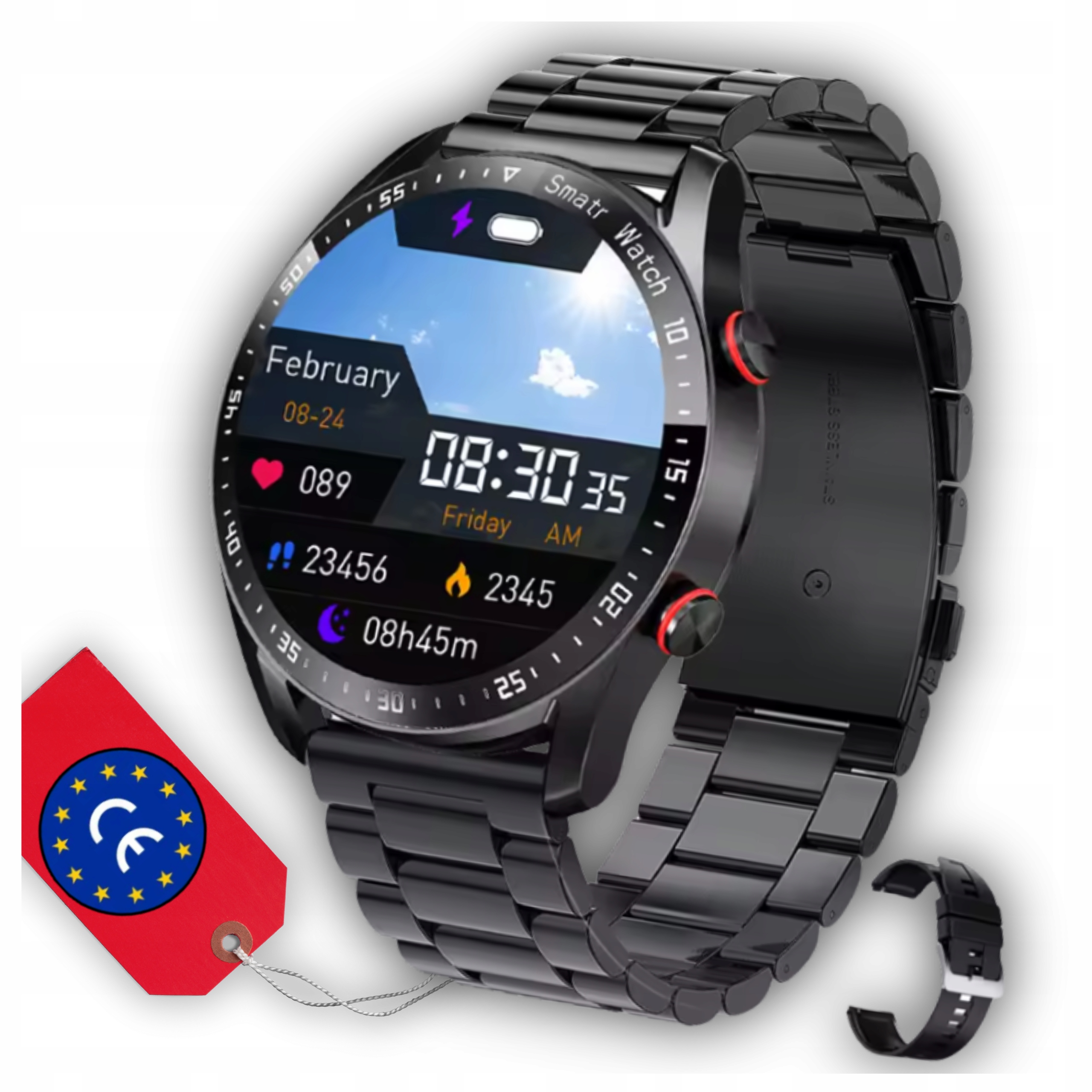 Chytré Hodinky Pánské Polské Menu Voděodolné Hovory Sport Smart Watch Pl