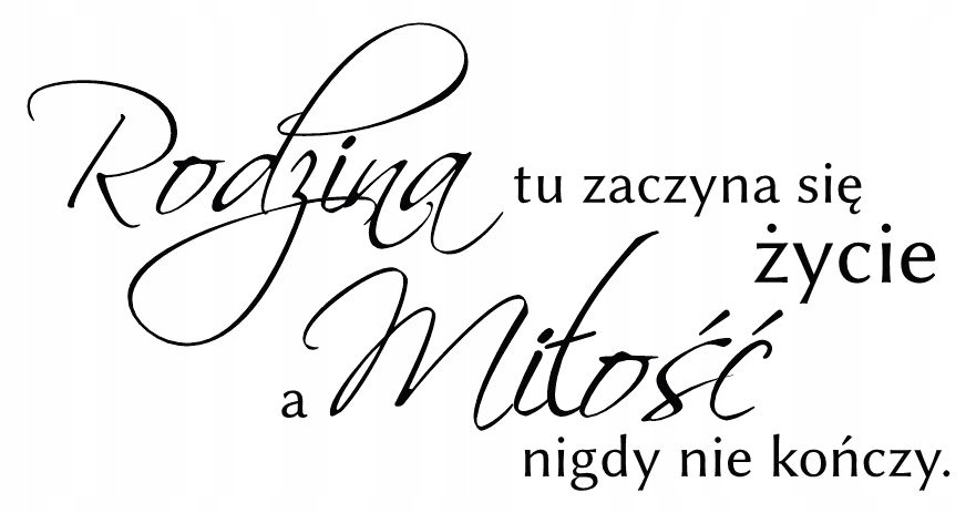 

Naklejki ścienne na ścianę cytaty Rodzina miłość