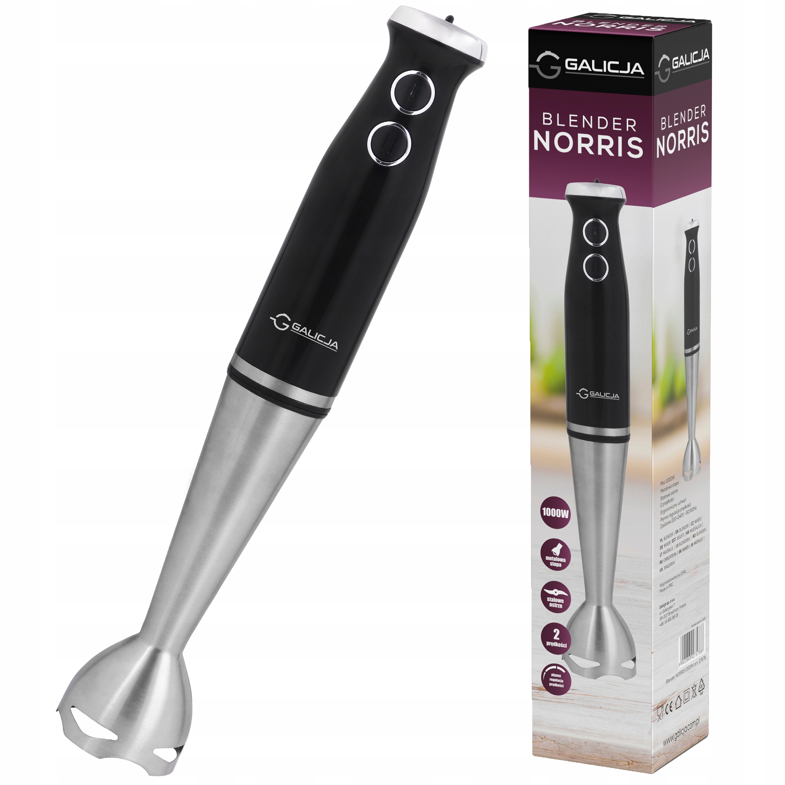 

Blender Ręczny Mocny 1000W Solidny Mikser Ręczny