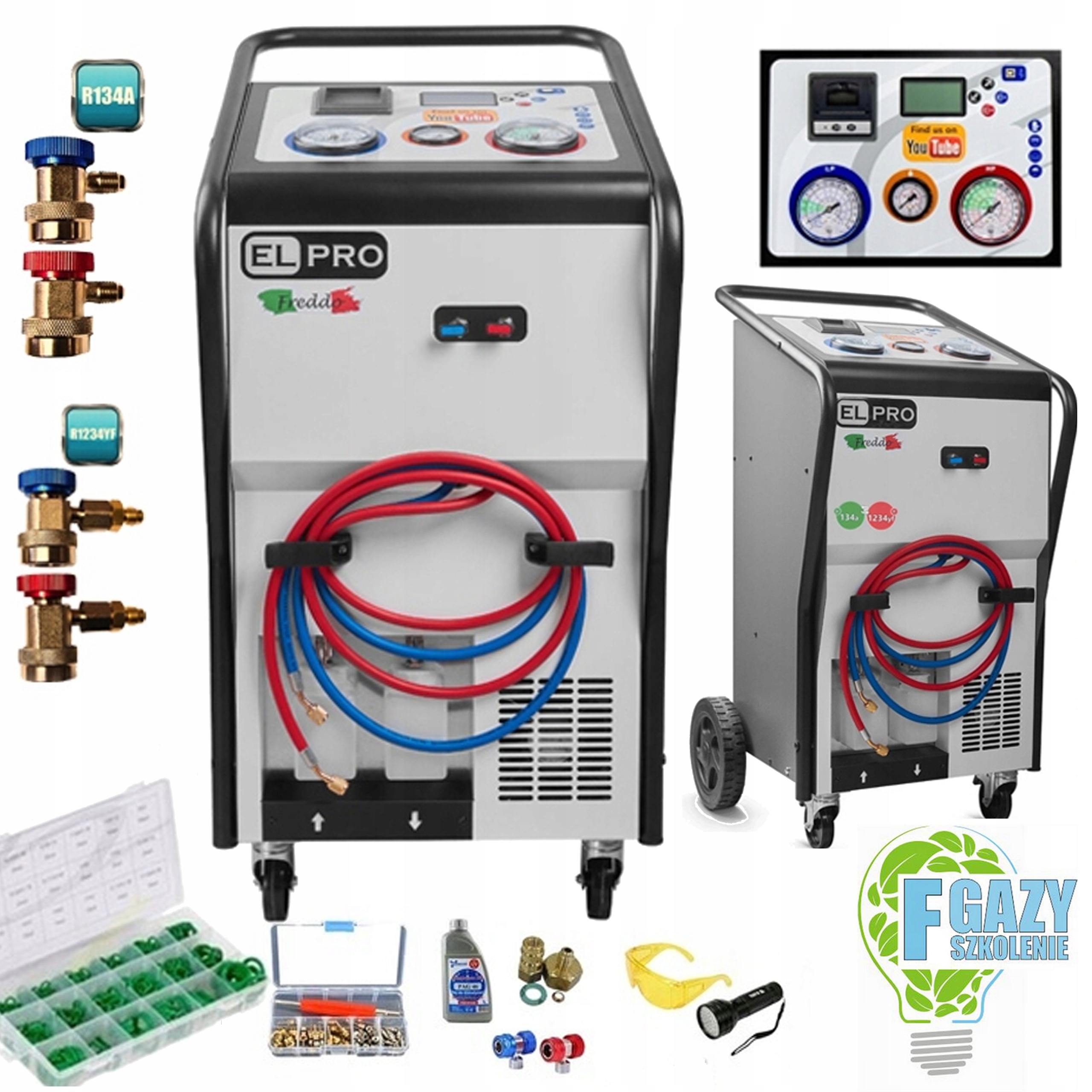 Stacja Klimatyzacji Freddo R134a/R1234yf + F-Gazy ELPRO NEW