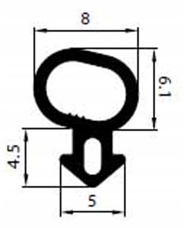 Uszczelka do DRZWI balkonowych PCV PANORAMA S-232 Kod producenta 8082-81417