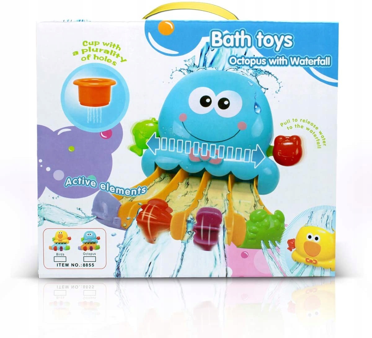 OŚMIORNICA ZABAWKA DO WODY KĄPIELI Materiał plastik