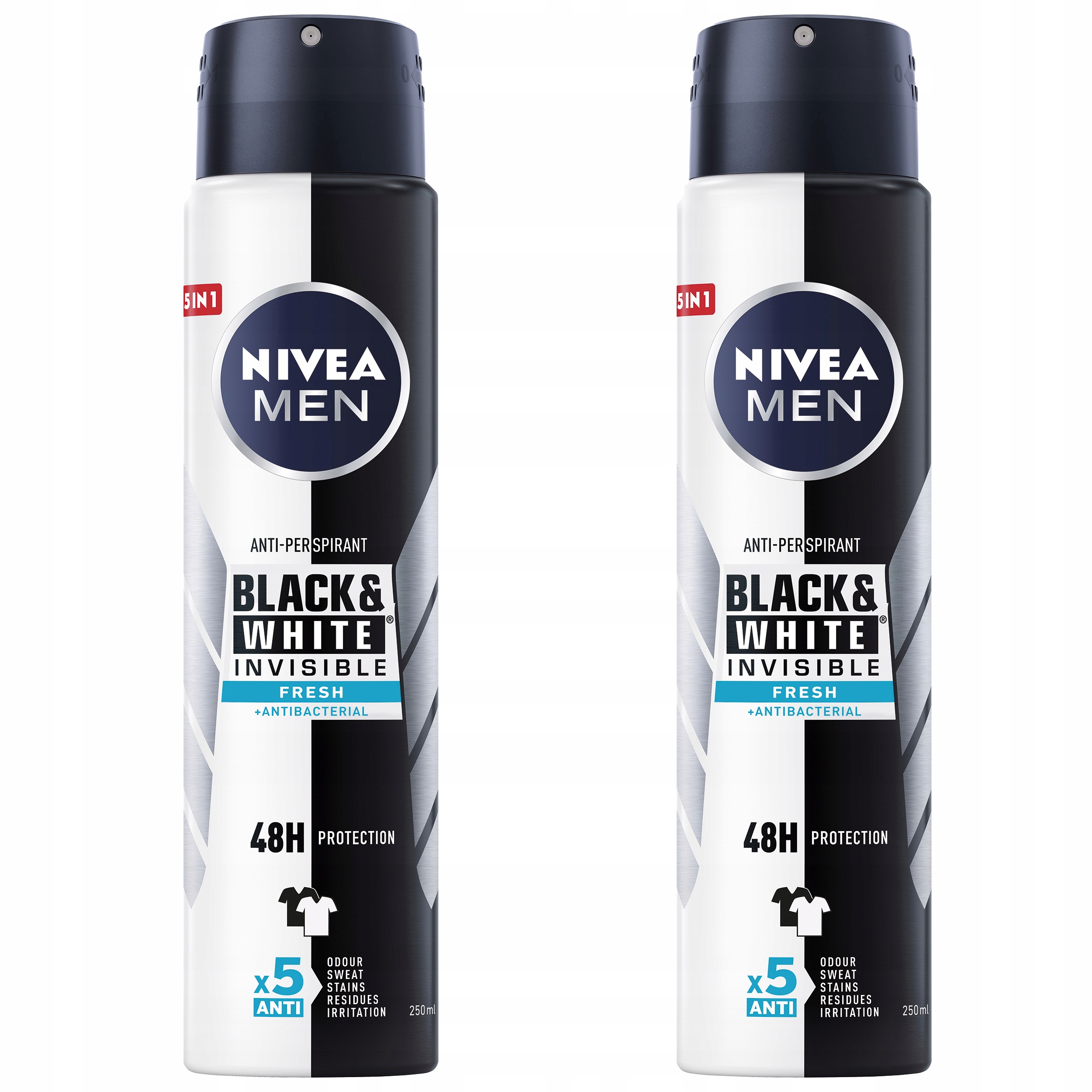 

Nivea Antyperspirant męski Black&White 2x250ml