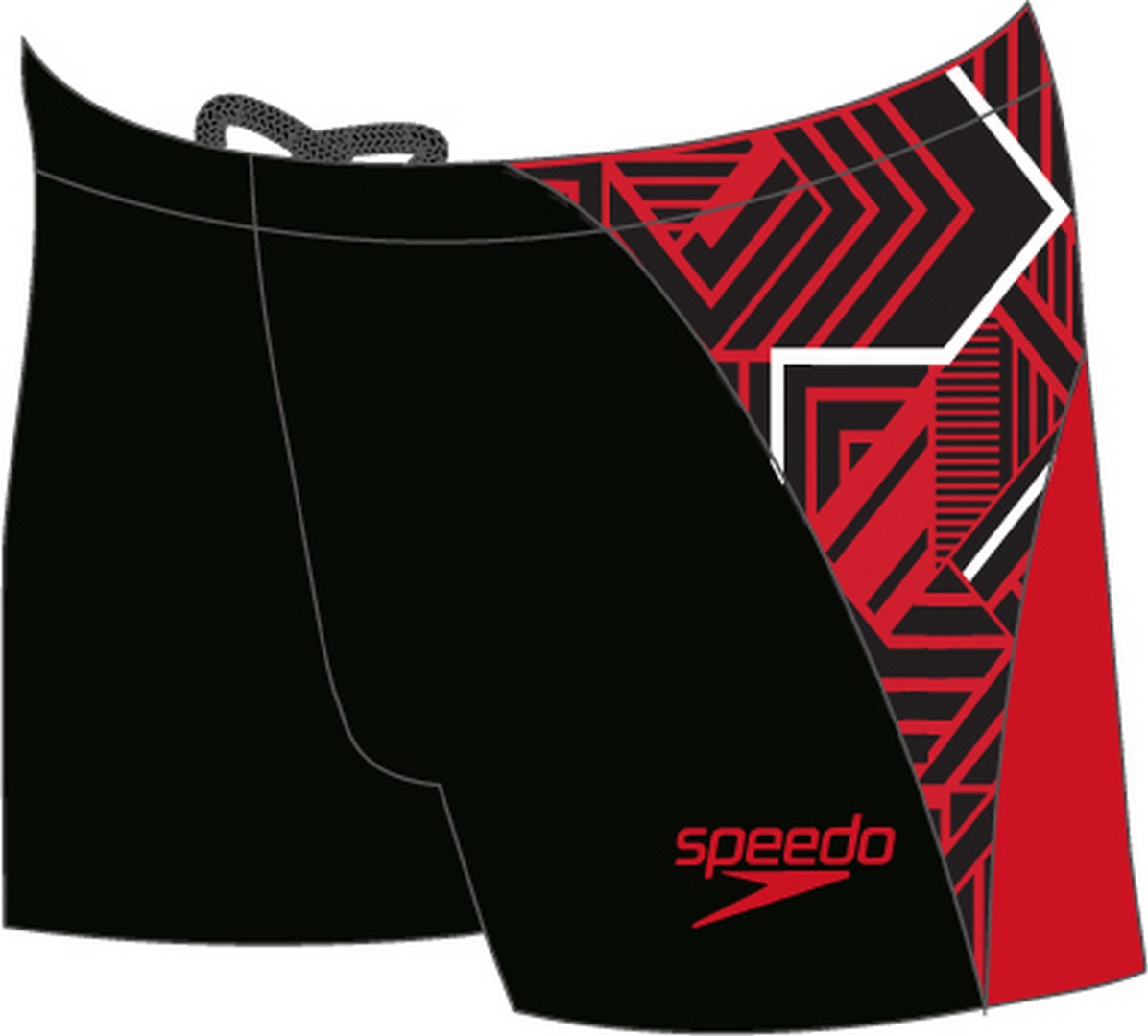 Szorty kąpielowe Speedo Eco End+ Spl Short V2 Am 32 Black/fed Red/white