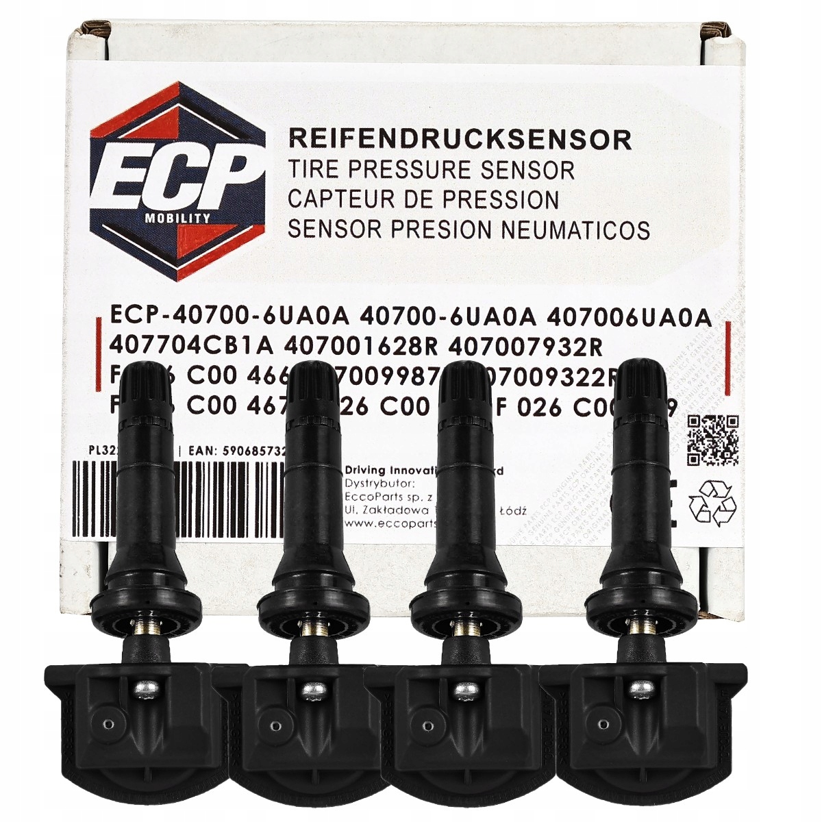 4x Senzor Tlaku Pneumatík Tpms Renault Kadjar Trafic III Dokker Juke