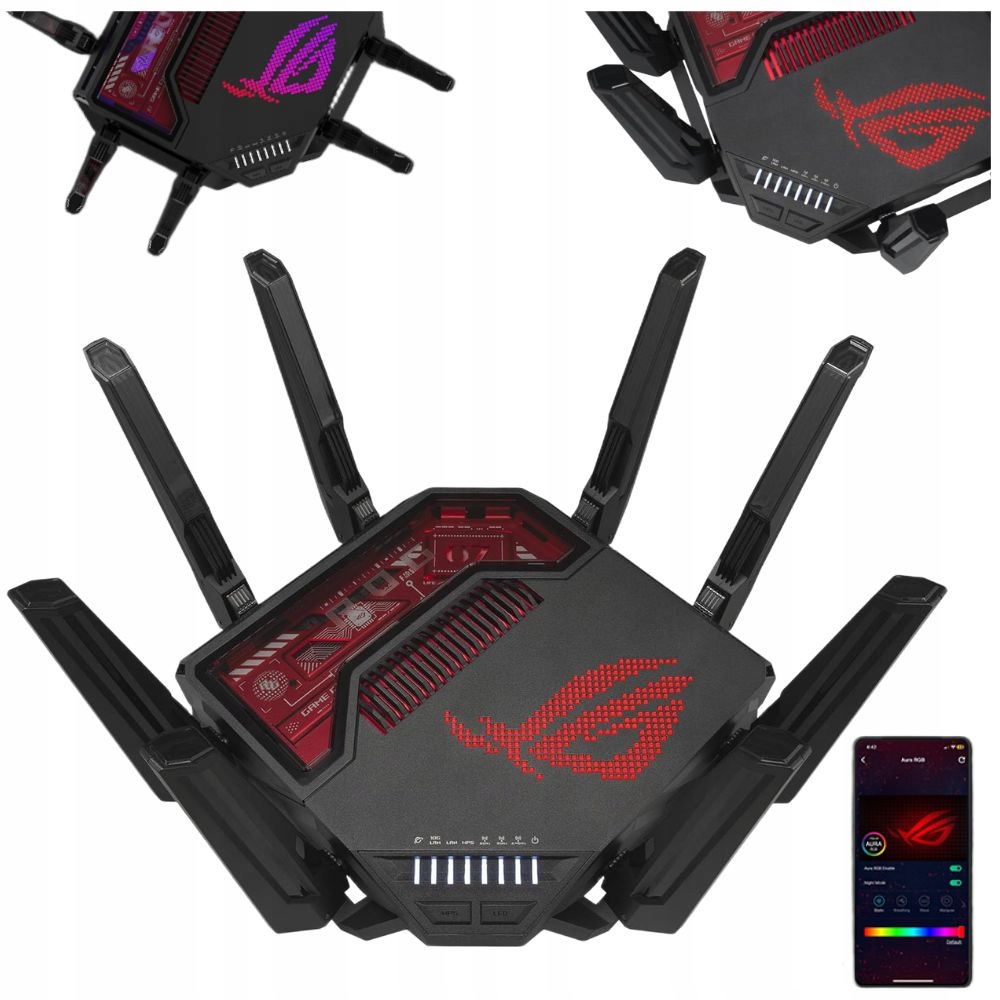 Smerovač (router) Asus Rog Rapture GT-BE19000 Wifi 7 2,6 Ghz Trojpásmový