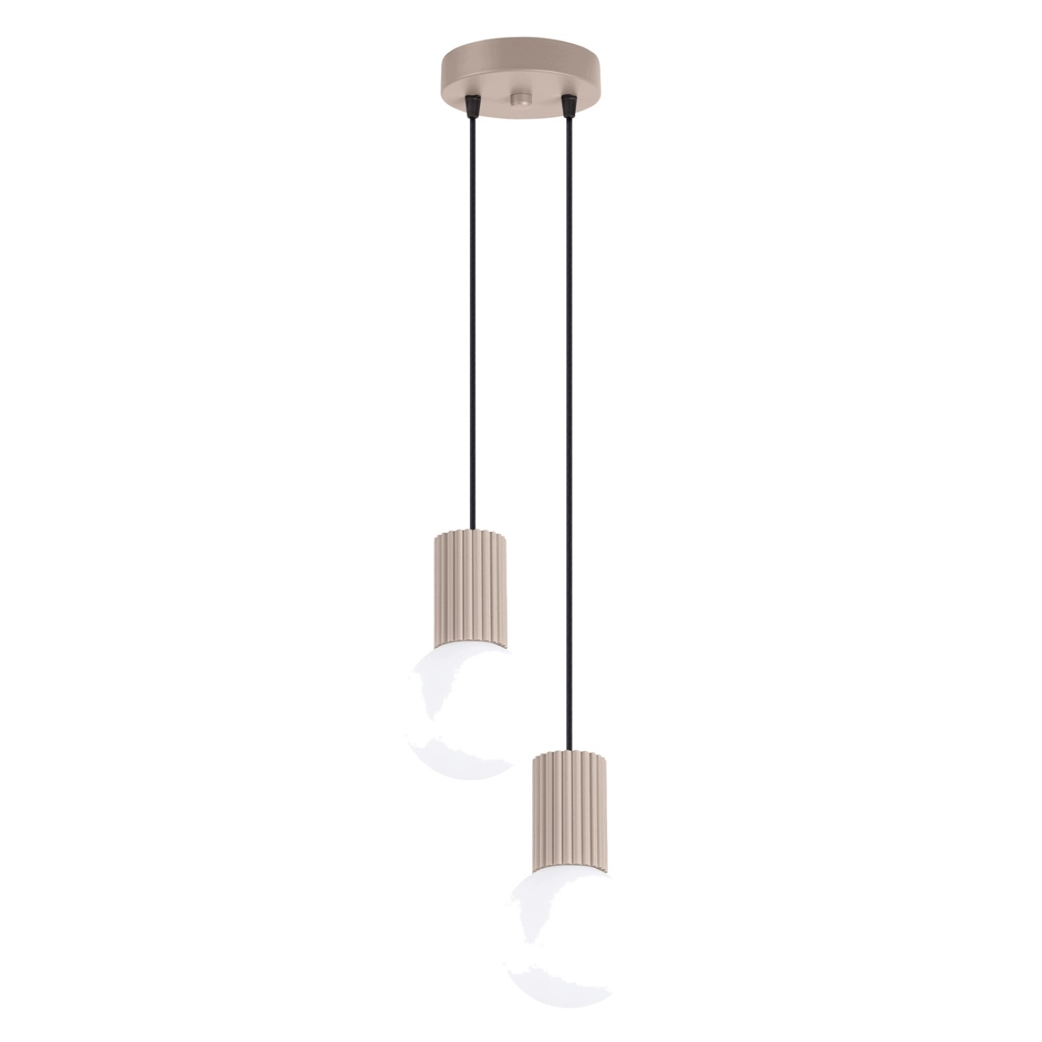 Závěsná lampa Halo 2P taupe Závěsné stropní svítidlo s kašmírovou koulí Sollux