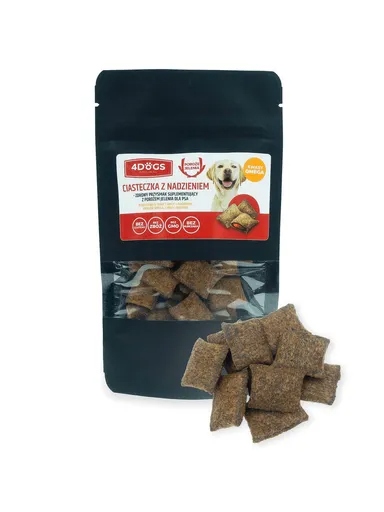 4x 4DoGSORIGINAL Plněné sušenky pro psa Posilující pokožku 60 g