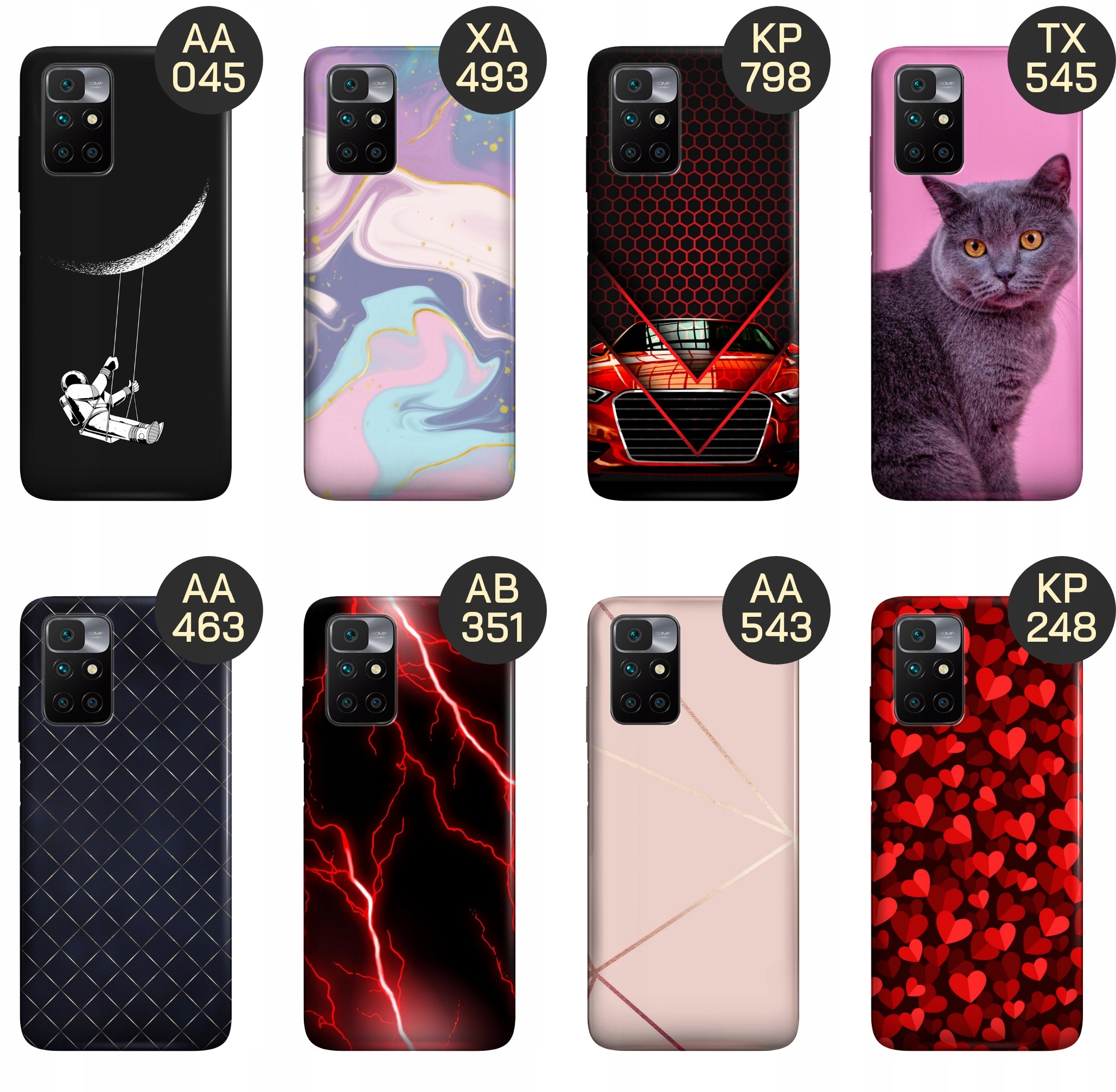 ETUI DO XIAOMI REDMI 10 WZORY TOP100 DESIGN Z NADRUKIEM ZE WZOREM +SZKŁO Typ plecki