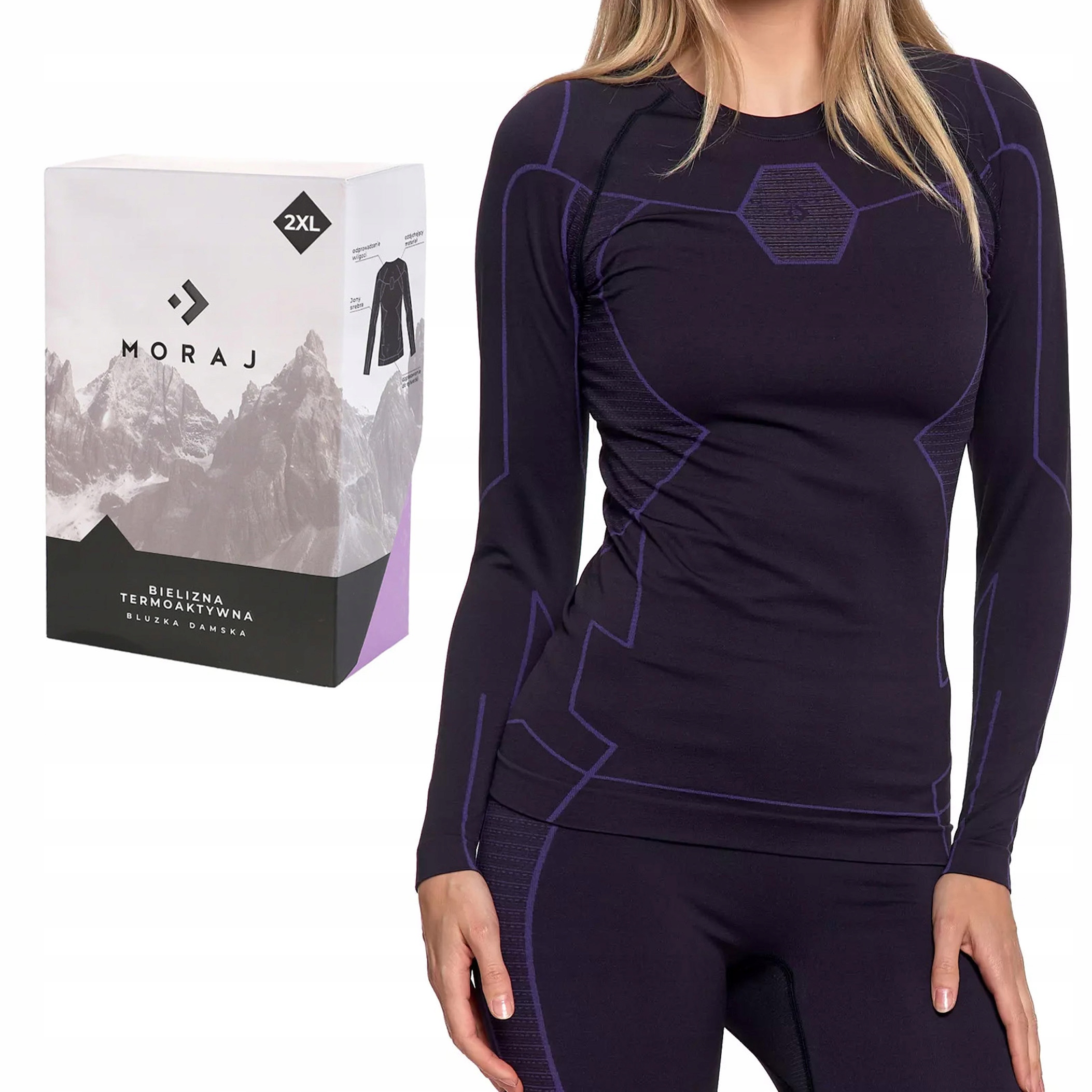 Bluza Termoaktywna Moraj Podkoszulka Damska Termiczna z Jonami Srebra M