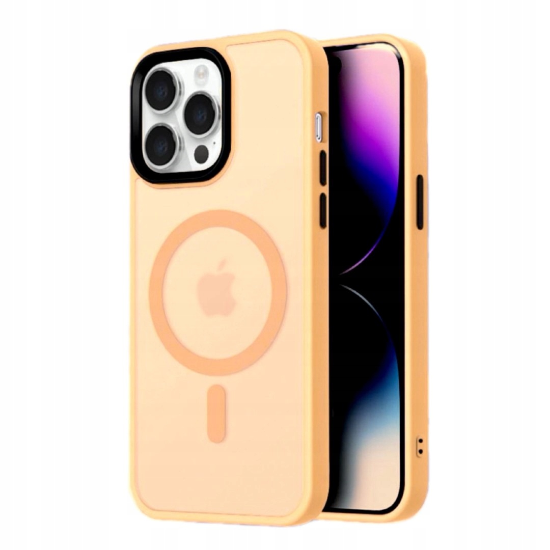 Etui Magnetic Collection MagSafe na do iPhone 16 Pro pomarańczowe