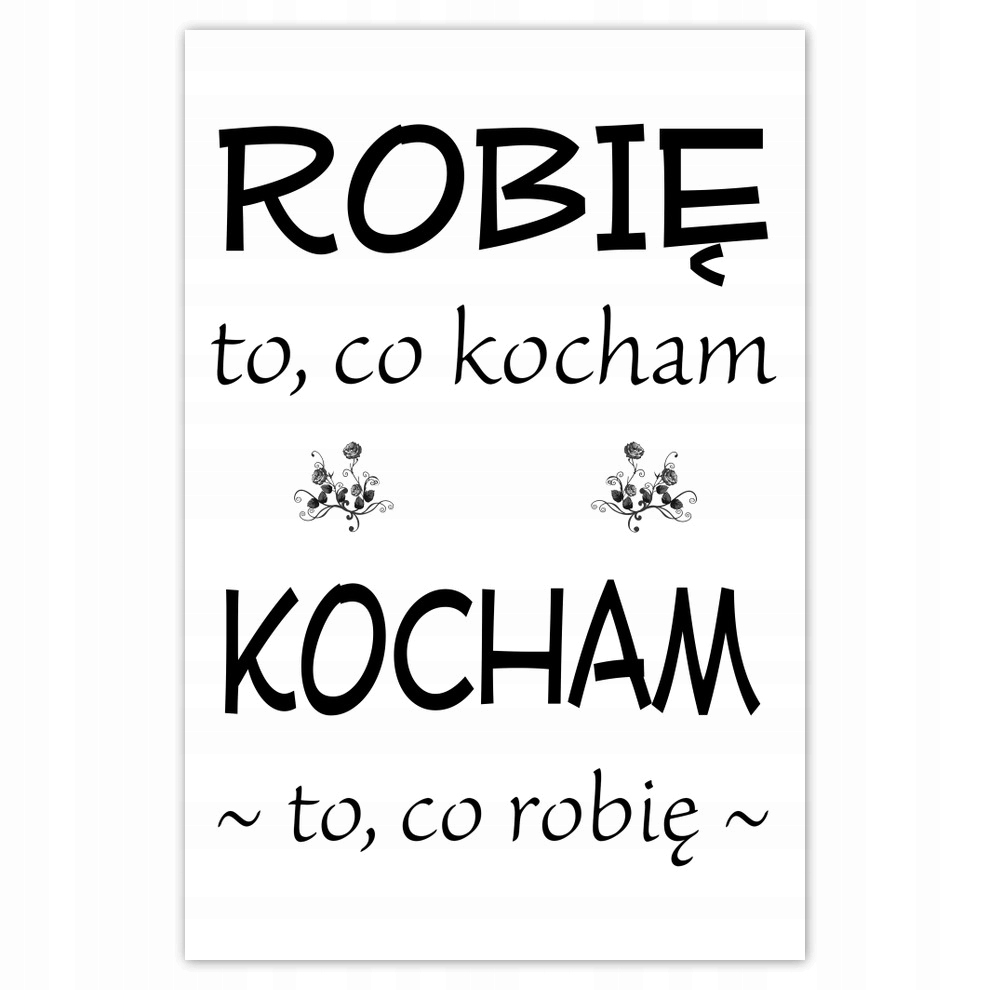 

Naklejki 80x120 Robię to co kocham