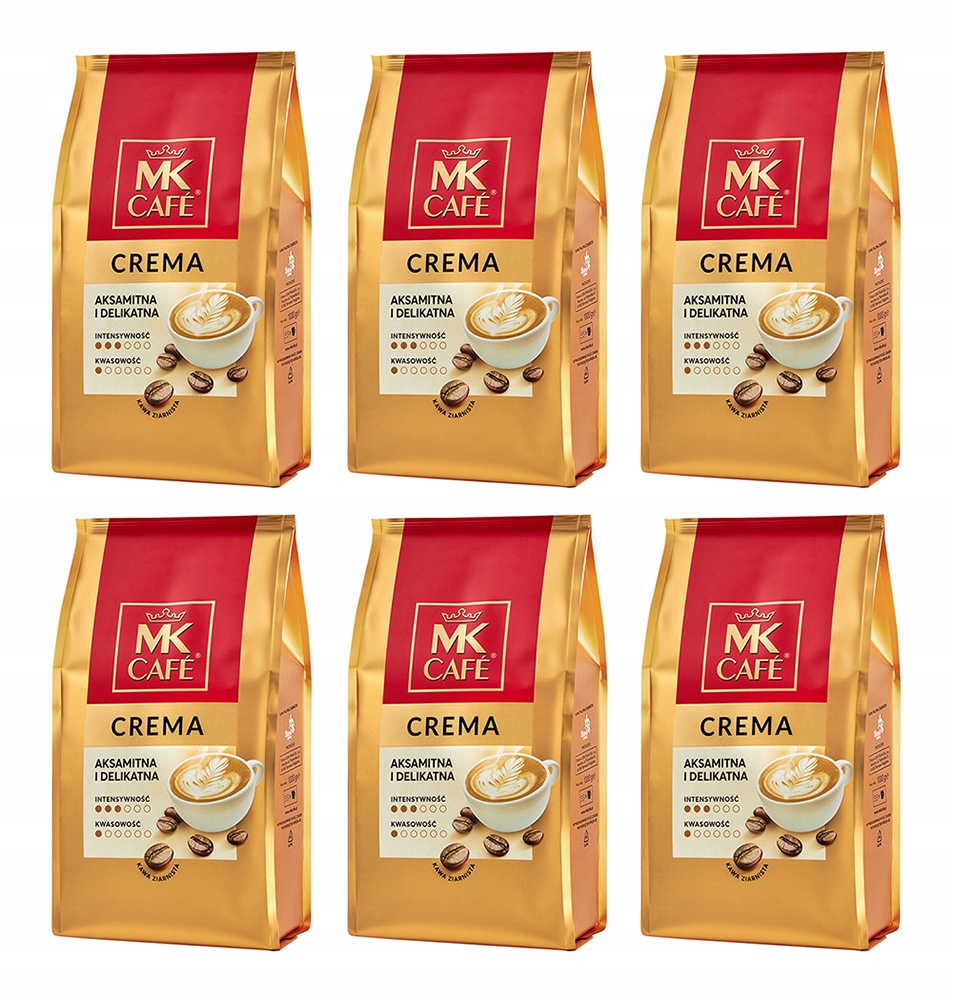 Kawa ziarnista Mk Cafe Crema Arabica Robusta średnio palona 6kg