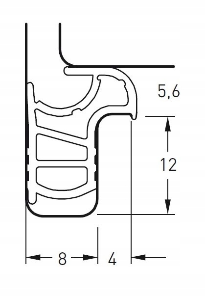 USZCZELKA UNIWERSALNA DRZWI METALOWE ZEWNĘTRZNE WEJŚCIOWE BRĄZ CIEMNY 1mb EAN (GTIN) 5905896924889