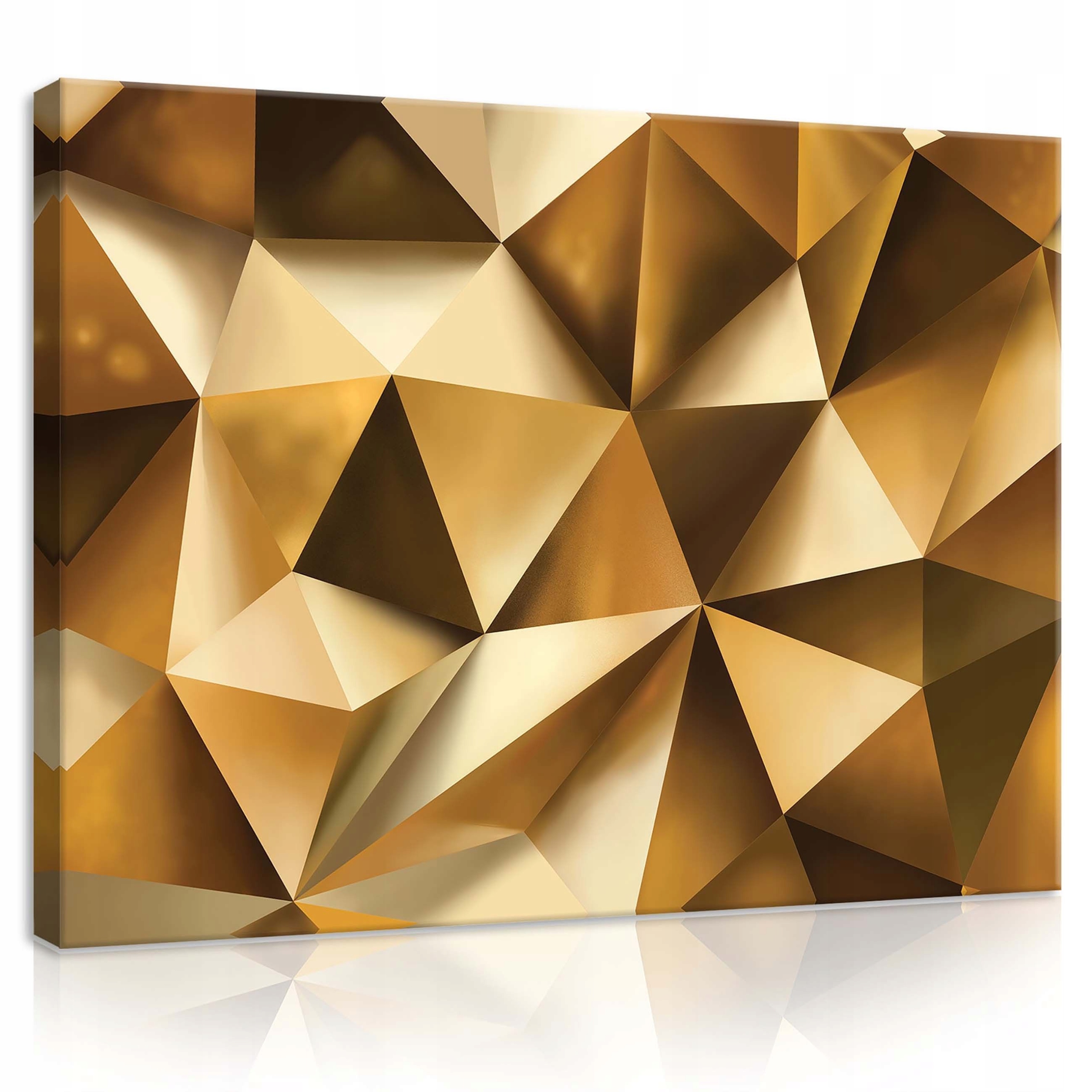 Obraz 70x50 Zlaté trojúhelníky Abstrakce do kanceláře Moderní design