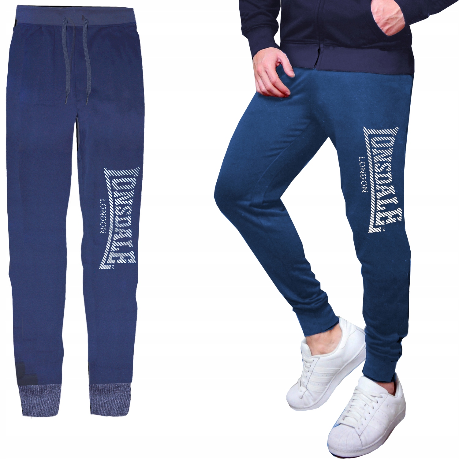 

Lonsdale spodnie dresowe męskie 22106 niebieski L