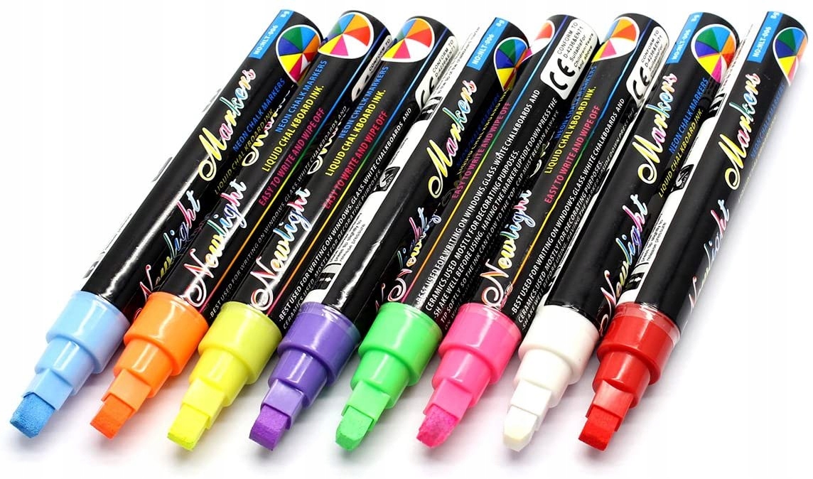 

markery mazaki Kredowe do Tablic flamastry Neon 8s