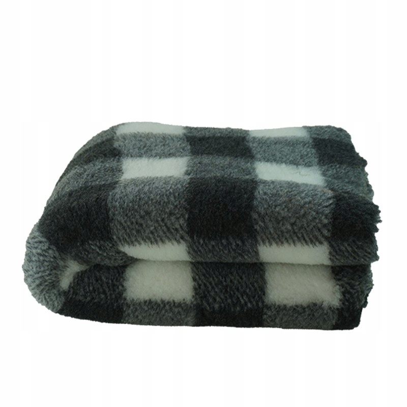 Dry bed antypoślizgowe legowisko 150x100cm szaro biała krata Thez Oo