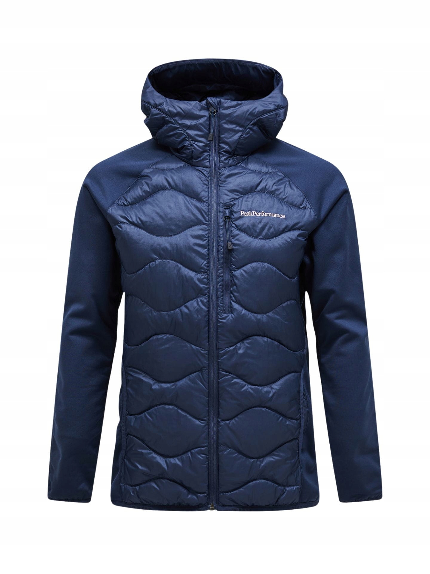 Pánská bunda Peak Performance Helium Down Hybrid Hood tmavě modrá M