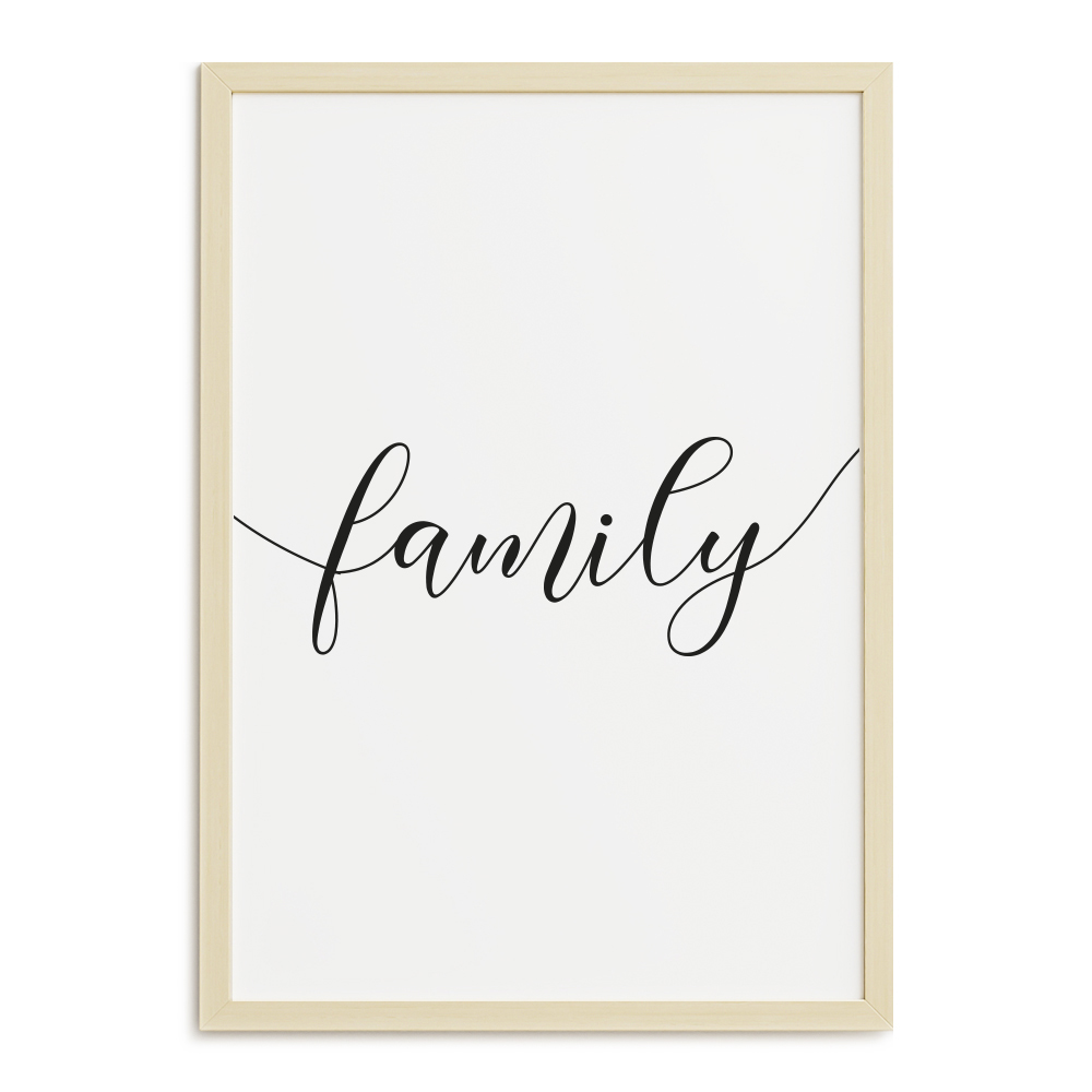 

Plakat A3 Nowoczesny Family Napis Rodzina Miłość