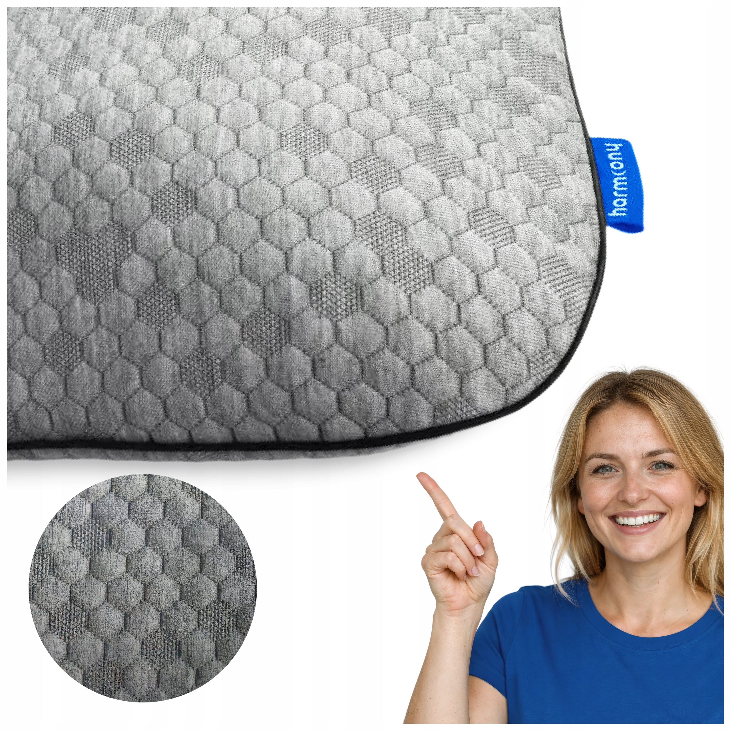 Polštář na spaní ergonomický anatomický 40x60 memory visco profilovaný