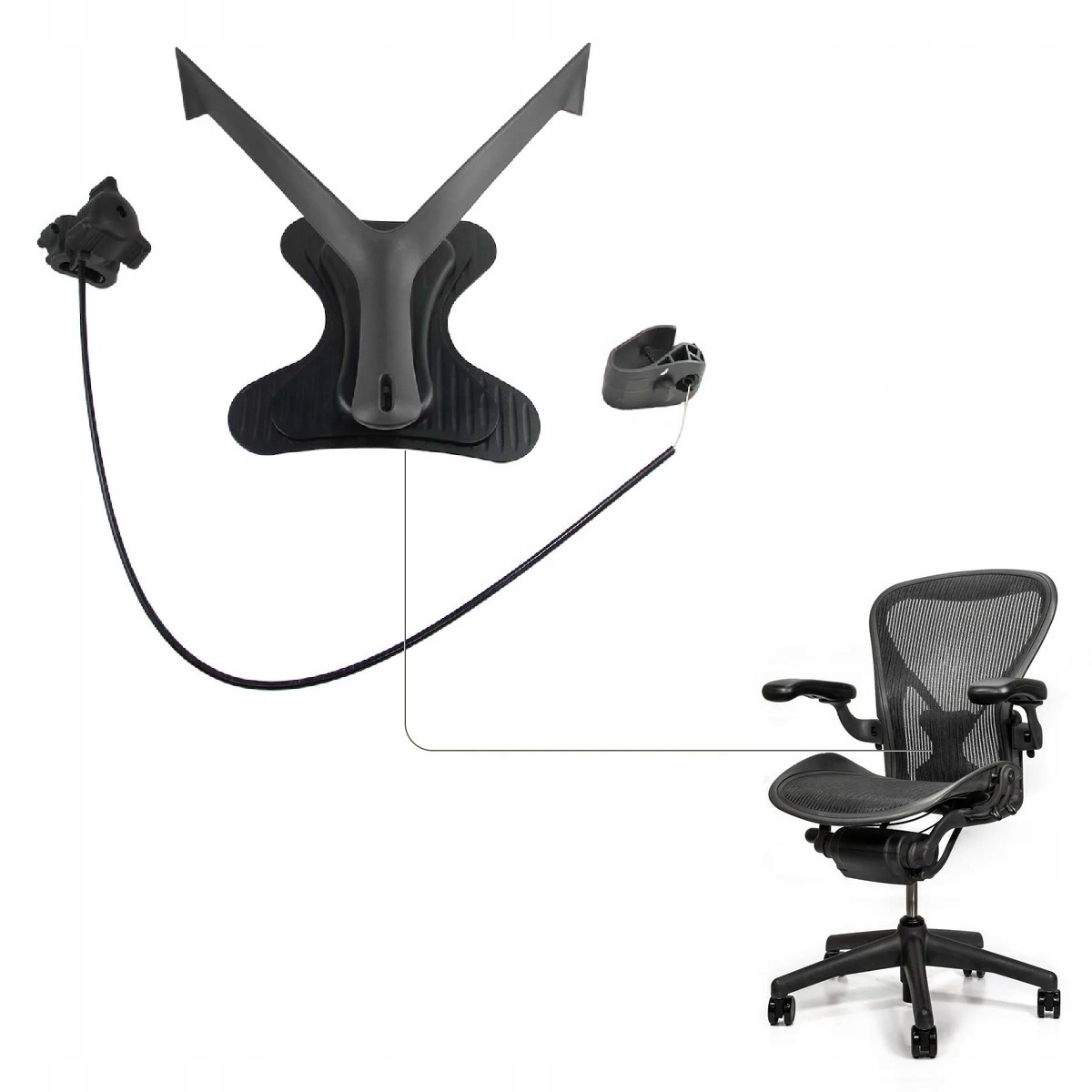 Bedrová opierka PostureFit pre kreslo Herman Miller Aeron za