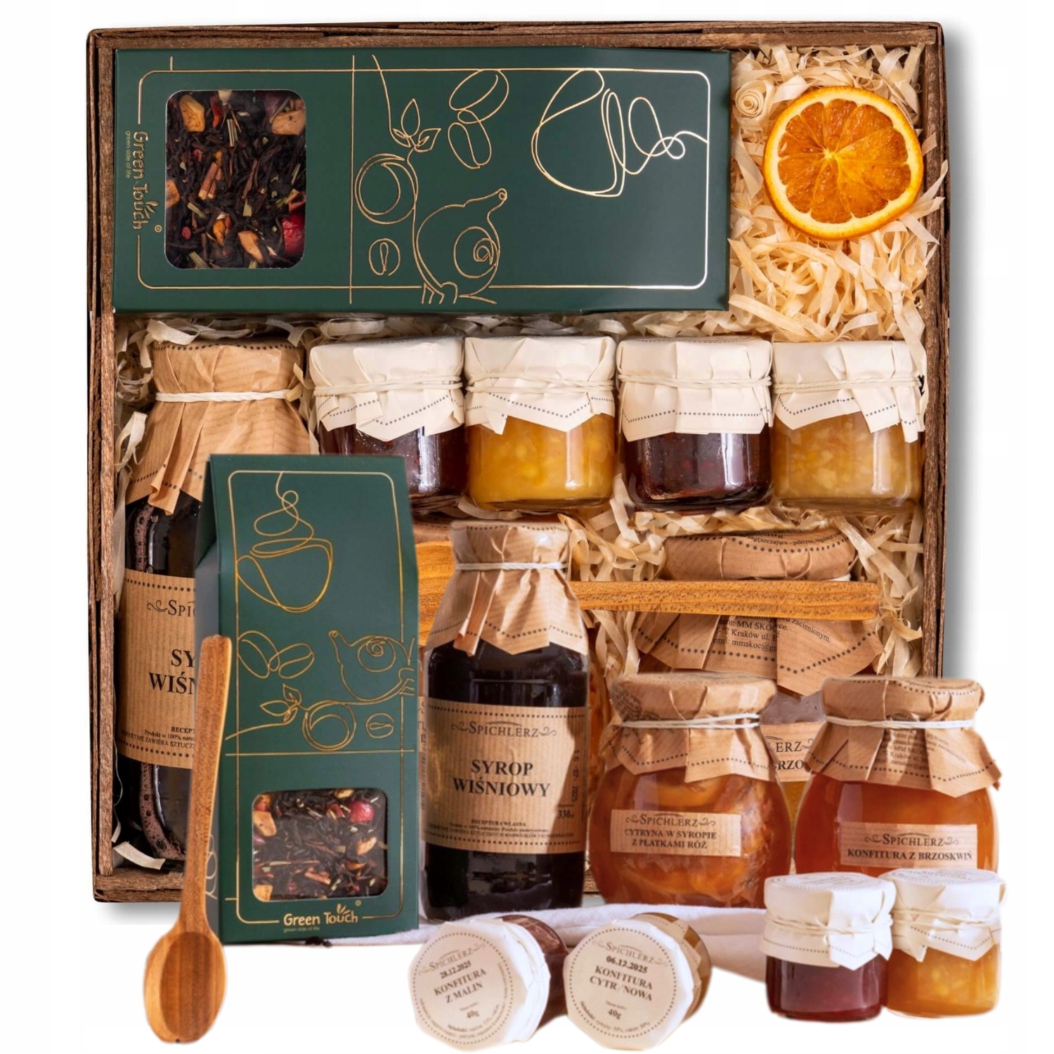 Kosz Prezentowy Zestaw Herbata Konfitury Na Wielkanoc Wielkanocny