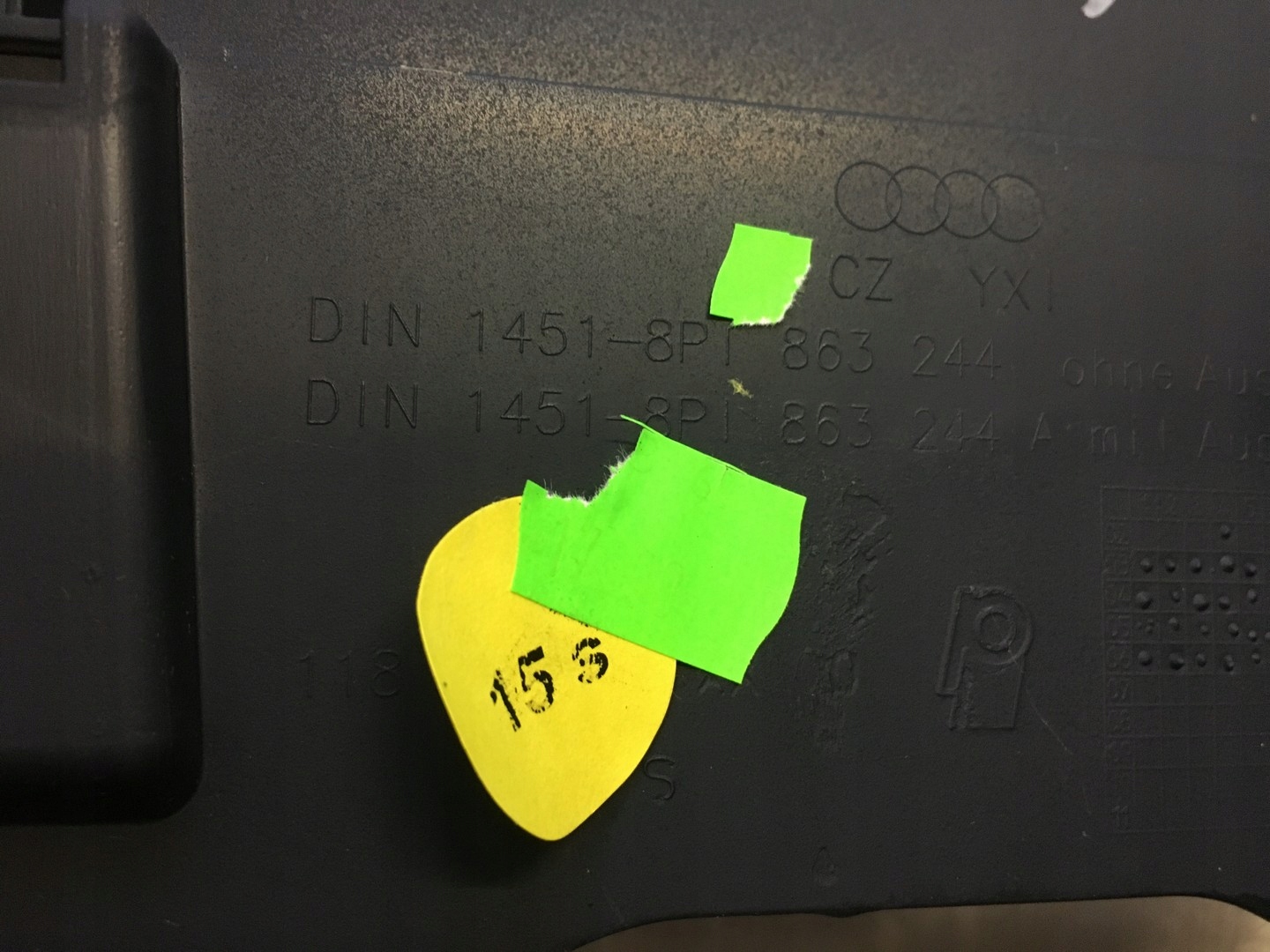 тунель средний перед передний Audi A3 8P 2004-2008 синий