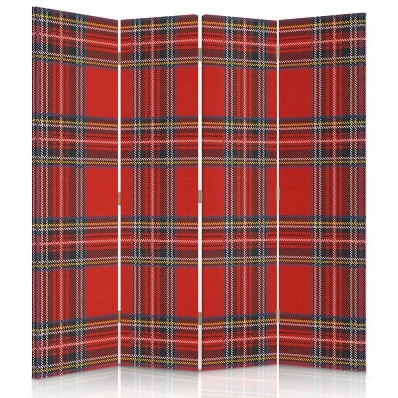 Paraván oboustranný, kostkovaný 145x170