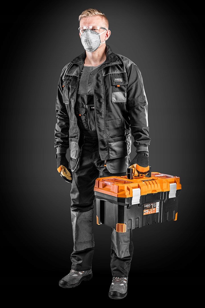 NEO MOCNA SKRZYNKA NARZĘDZIOWA DO PRZENOSZENIA 84-114 WALIZKA ORGANIZER Długość 55.4 cm