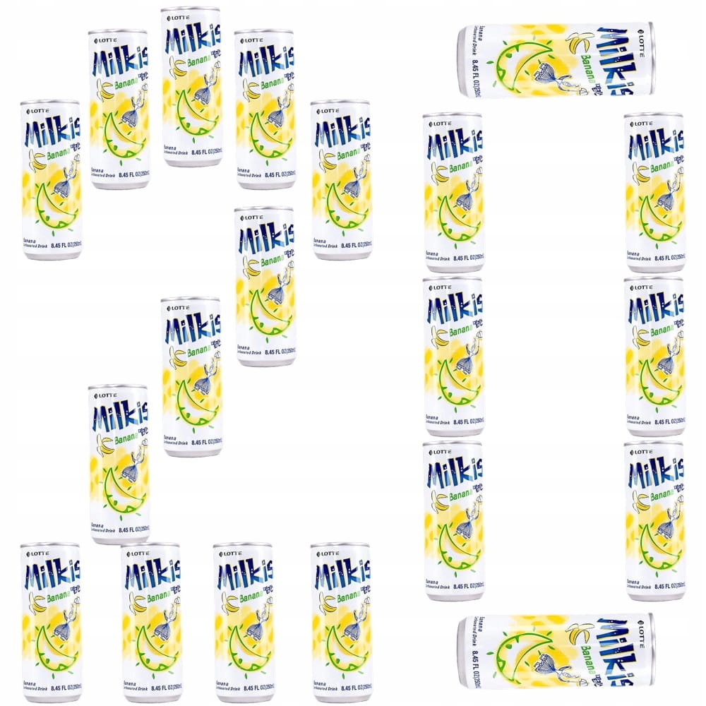 20 x Mléčný Sycený Nápoj Milkis s banánovou příchutí Banana 250 ml Lotte
