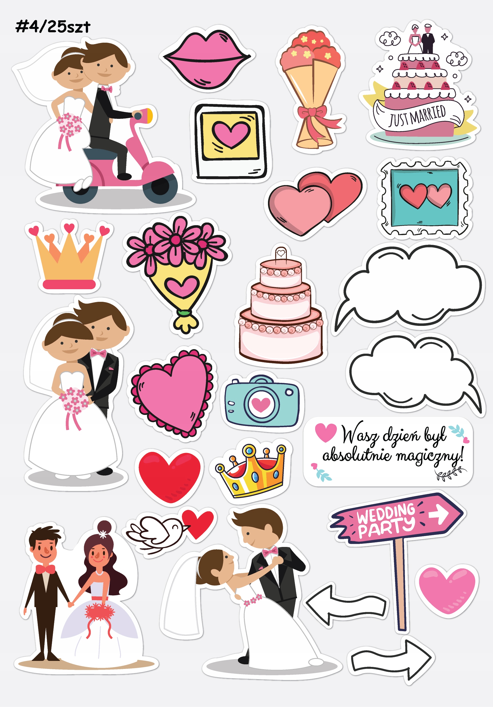 NAKLEJKI SAMOPRZYLEPNE KSIĘGA GOŚCI ZESTAW 310 SZT / ( 10 akruszy naklejek) Kolor stron nie dotyczy