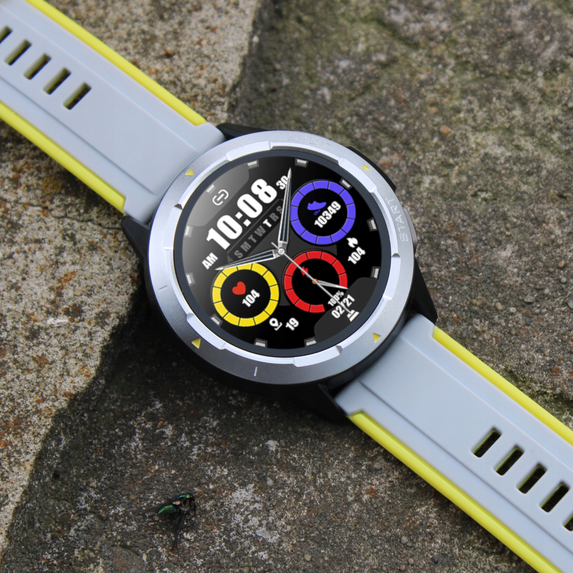 Smartwatch Meski GPS Sportowy Zegarek Czarny Polskie Menu Powiadomienia PL Komunikacja Bluetooth