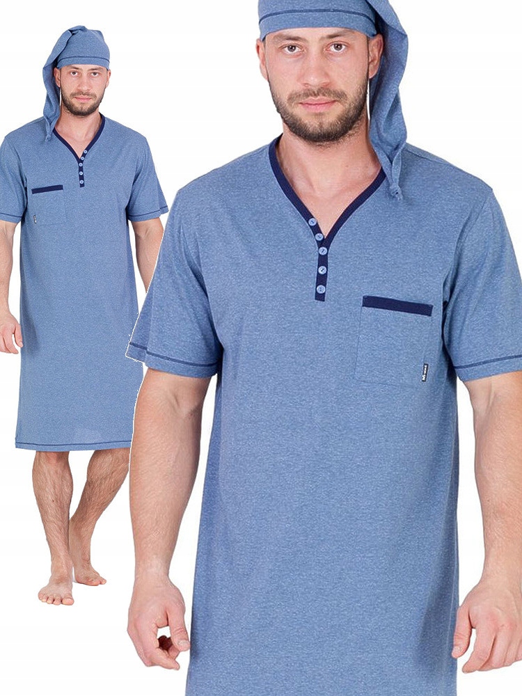 

Męska koszula nocna i szlafmyca M-Max Bonifacy XL