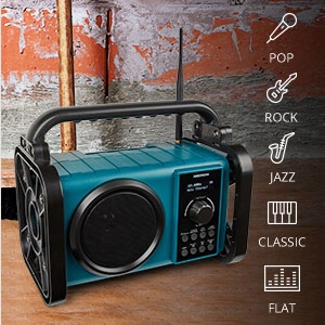 CYFROWE RADIO BUDOWLANE DAB+ FM BLUETOOTH MD43877 LED IP44 WYTRZYMAŁE Kolor inny