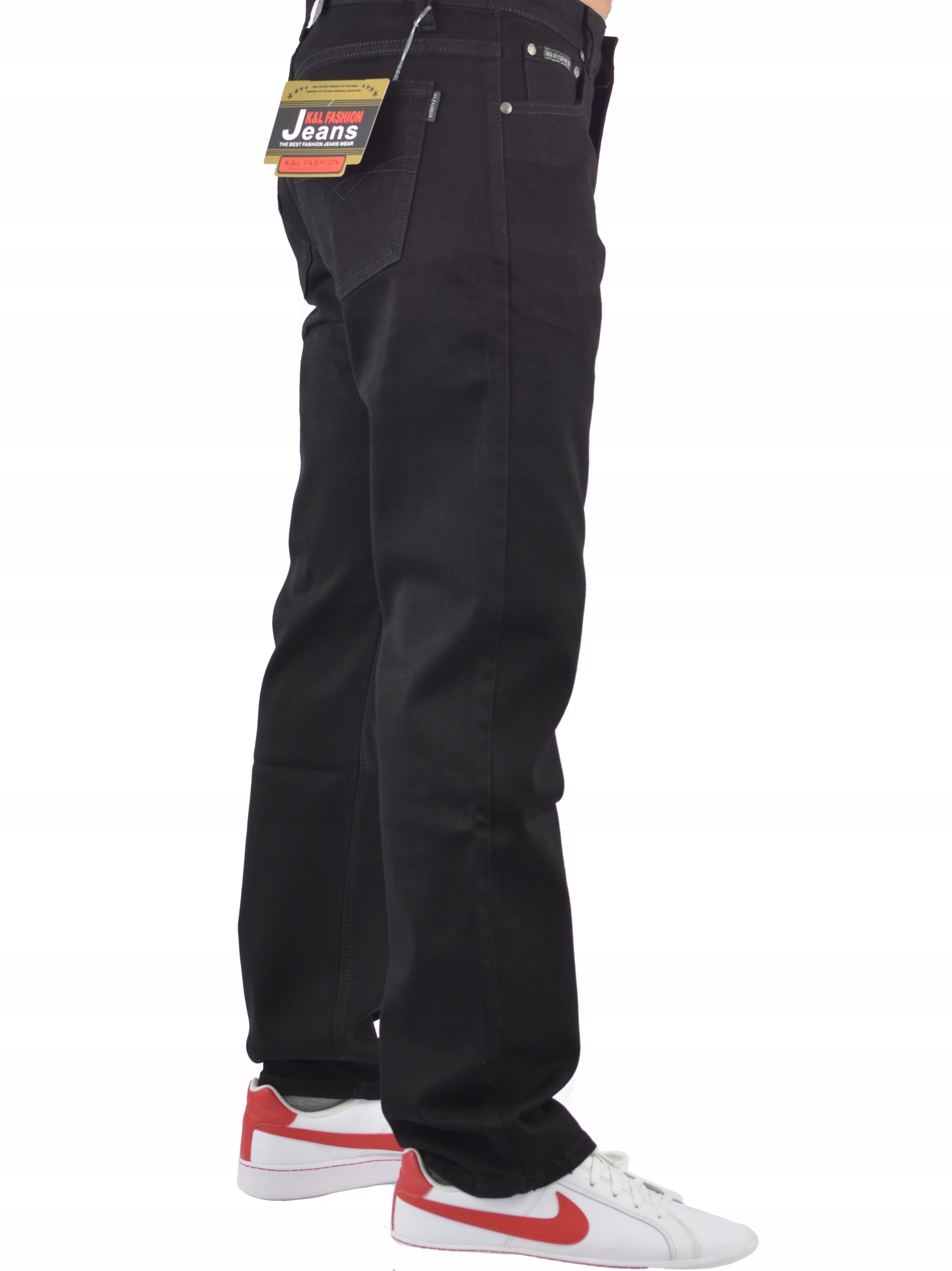 Spodnie Meskie K&l Jeansy Czarne W33 L30