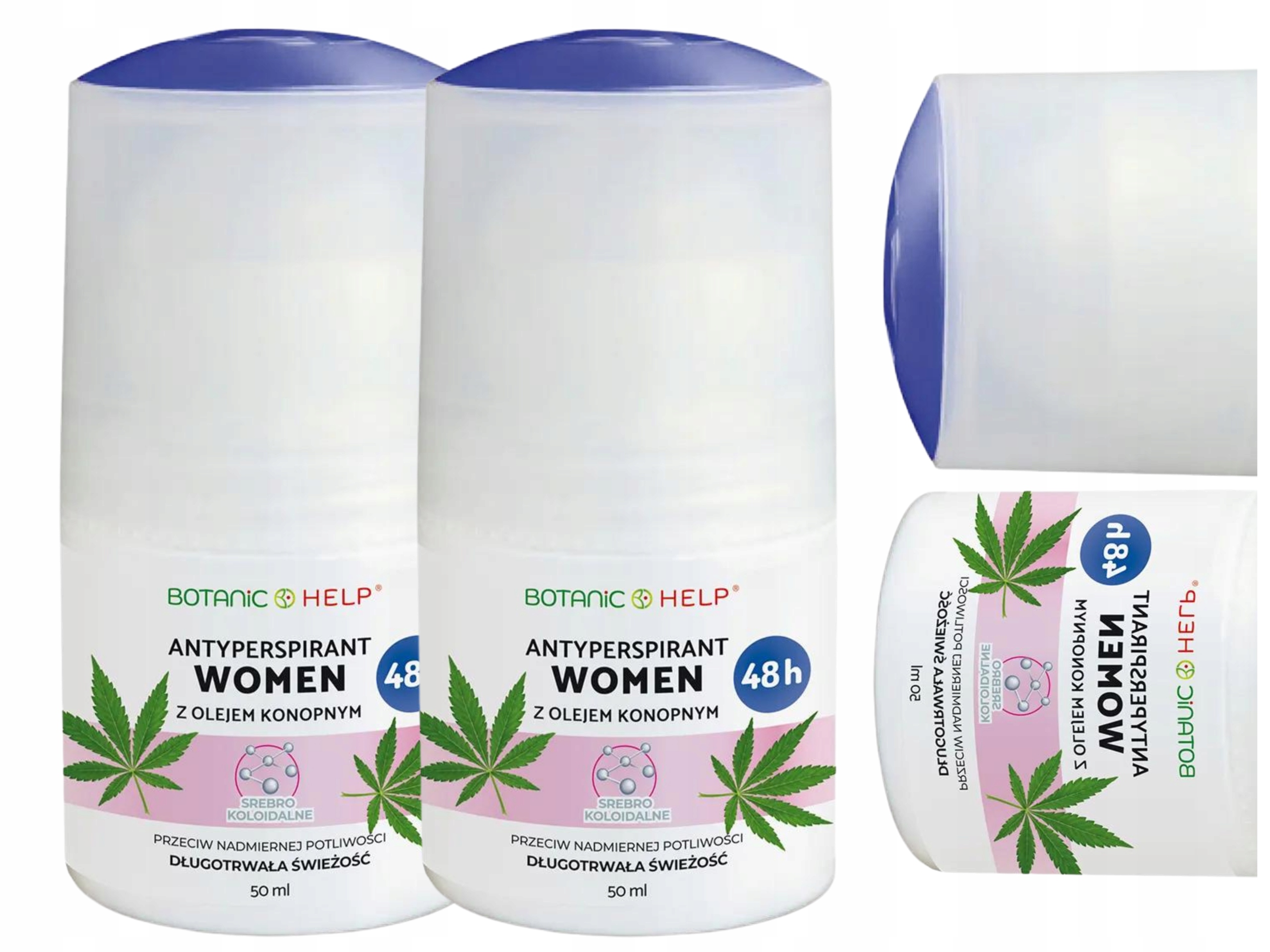 Antiperspirant pro ženy Konopný olej Dámský antiperspirant Přírodní 2x