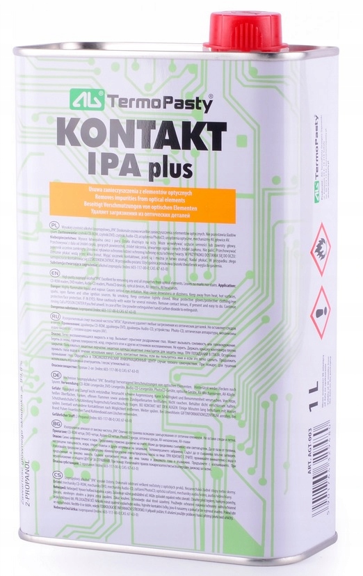 

Kontakt Ipa Alkohol Izopropylowy 1000ml 1L puszka