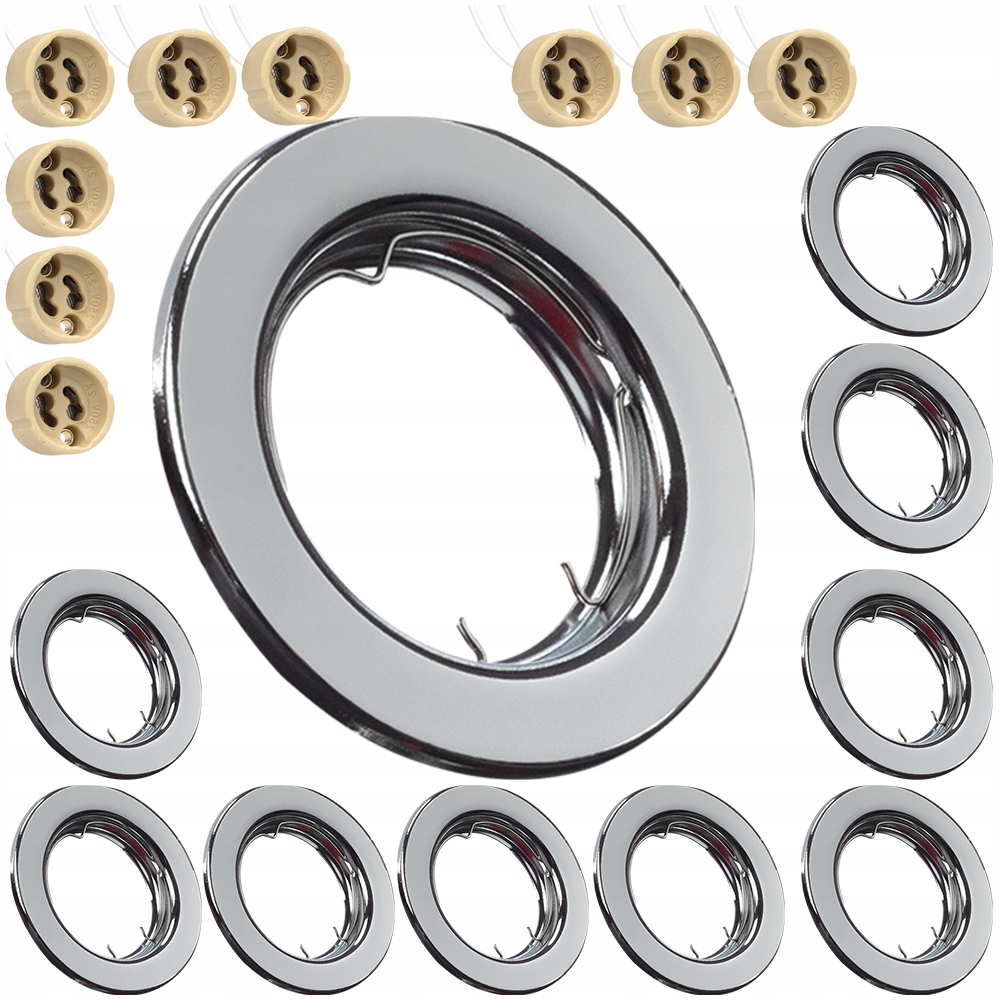 

9x Mocna Oprawka Żarówki Halogenowa GU10 Metalowa