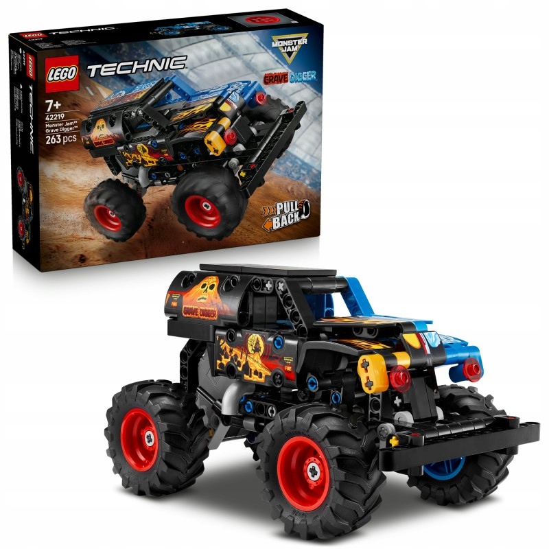 Lego 42219 Technic Monster Jam Grave Digger Oheň a led