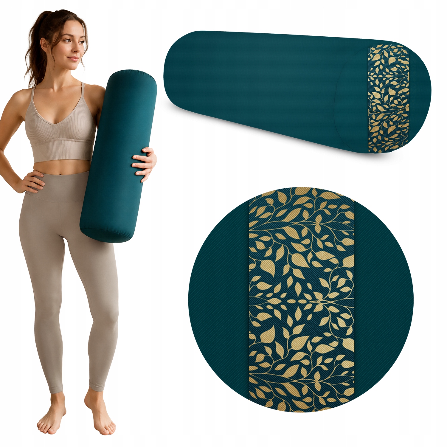 Wałek Do Jogi Bolster 70 × 20 cm Łuska Gryka
